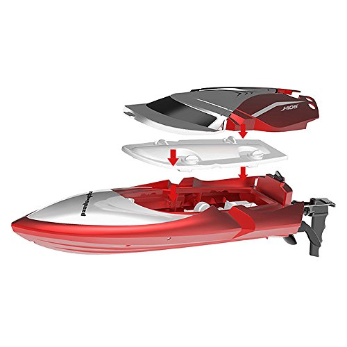 Kidshome High Speed RC Boat Pool Toys Remote Control Boat 600mAh Battery LCD Display for Kids Adults Outdoor Fast Boat Racing - Thumbnail 5