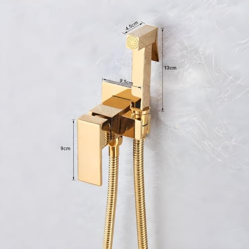 Ducha Higiênica Gold Brilhante Monocomando Lavabo Luxo