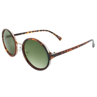 MLC Metal Insert 50mm Round Sunglasses in Leopard Smoke