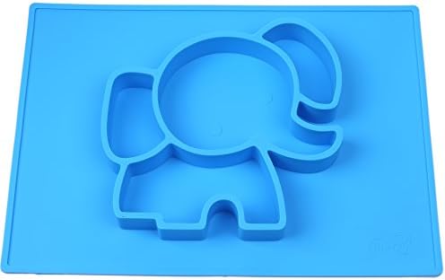 Non-Slip “EllieMat” Silicone placemat by EllieTek: Toddler Plate, Great Gift For Baby Showers & Birthday Parties – FDA food grade certified Feeding Tray For Use In Microwave, Oven, Dishwasher, Freezer