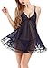 ADORNEVE Womens Sexy Lace Strap Lingerie Outfit Mini Babydoll Sleepwear