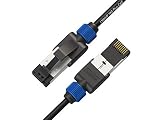LINKUP [Tested with Versiv CableAnalyzer] Cat7 Ethernet Cable -10 FT (3 Pack) 10G Double Shielded RJ45 S/FTP | Network Internet LAN Switch Router Game | High-Speed | 30AWG Black