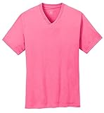 Port & Company Men's V-Neck Rib Knit Collar Stylish Tee Shirt