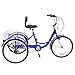Slsy Adult Tricycles 7 Speed, Adult Trikes 24 inch 3 Wheel Bikes, Three-Wheeled Bicycles Cruise Trike with Shopping Basket for Seniors, Women, Men.thumb 4