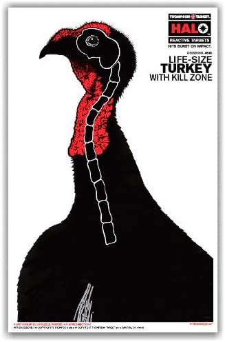 Halo Life Size Turkey - Reactive Splatter Gun Hunting Shooting Targets 11 x 17 Inches (10 pack)