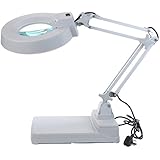 Vinmax 10X Desktop Magnifier Lamp with LED Light |Adjustable Arm Magnifier Lamp Light Magnifying Glass Lens Diopter Folding Magnifier , 110V/220V