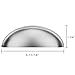 LIZAVO Brushed Satin Nickel Cabinet Pulls Bin Cup Kitchen Cabinet Handles Modern Hardware for Drawer Dresser - 3 inch (76mm) Hole Centers- 20 Pack