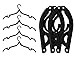 6 Pack of IPOW Black Plastic Foldable Travel Home Camping Mini Non-Slip Clothes Shirts Sweaters Dress Hanger Hook Drying Rack