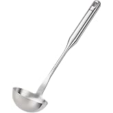 Fissler Essential Soup Ladle, 18/10 Stainless Steel Kitchen Utensil for Soups &amp; Sauces, Ergonomic Handle, Dishwasher Safe