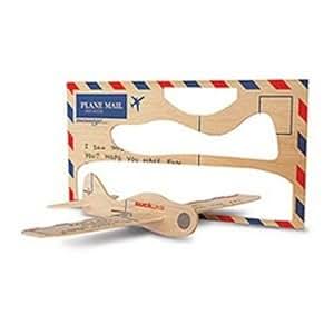 Amazon.com: Balsa Wood Postcard Aeroplane - Flying Glider ...