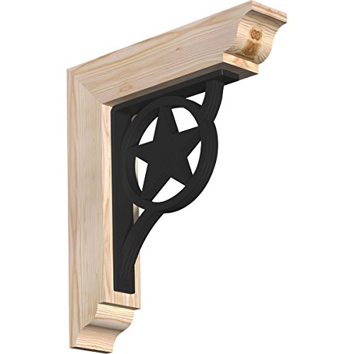 3 1/2"W x 20"D x 23"H Austin Traditional Ironcrest Smooth Bracket, Douglas Fir…
