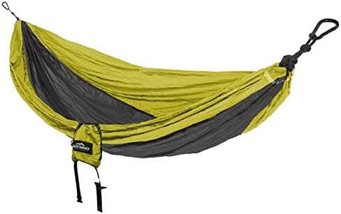 Castaway Triple stitch Travel Double Hammock (Green/Charcoal)