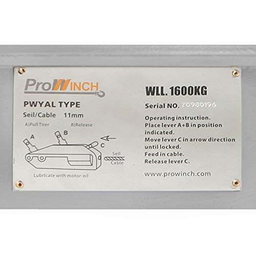 3,520 lbs. Lever Cable/Wire Rope Puller Hoist 65 ft Wire Rope Aluminium Body