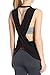 Duppoly Women's Open Back Shirts Sleeveless Yoga Tops Workout Tank Tops for Women Workout Tops Backless Tops Workout Tanks Yoga Shirts for Women Yoga Tanks Open Back Tops Athletic Tank Tops Black M