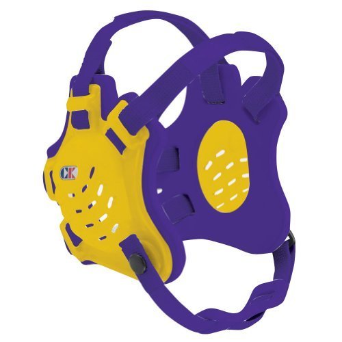 Cliff Keen F5 Tornado 4-Strap Stock Wrestling Head Gear - Light Gold/Purple/Purple