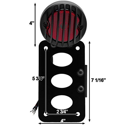 image for Krator NEW Black Axle Mount Taillight Horizontal Vertical For Honda VT