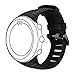 For Suunto Core Watch replacement band, DB Colorful Soft Silicone Replacement strap with Metal Clasp for Suunto Core Smart Watch (FREE SIZE ,NO DECEIVE)All balck