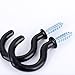 eBoot Cup Hooks Vinyl Coated Ceiling Hooks Screw Hooks Mug Hooks Holder Assortment Kit, 6 Sizes, Black, 70 Pieces