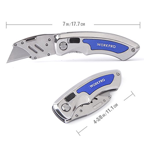 WORKPRO QuickChange Folding Utility Knife Retractable Utility Blade