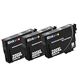E-Z Ink (TM) Remanufactured Ink Cartridge Replacement for Epson 220XL 220 XL T220XL120 High Capacity (3 Black) Compatible with Expression XP-320 XP-420 XP-424 WorkForce WF-2630 WF-2650 WF-2660
