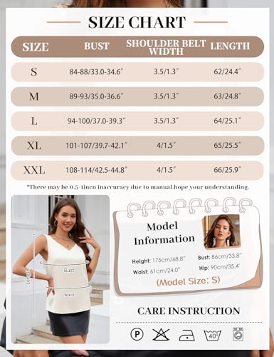 CMTOP Women's Sleeveless Shirt V Neck Satin Camisole Top Elegant Sexy Blouse Shirt Casual Cami Tank Tops