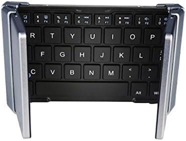 VIASA Folding Bluetooth Keyboard Portable Wireless Foldable Mini Keyboard with Touchpad for Tablet and Other Smartphone (Black)
