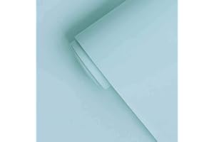 Yasinet 17.71" X 118" Blue Teal Wallpaper Peel and Stick Teal Wallpaper Solid Color Contact Paper Self-Adhesive Waterproof Wall Paper Decorative Shelf Liner Vinyl Film