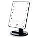 RightOn Lighted Makeup Mirror with LED Lights -Touchscreen Sensor With DIMMABLE Lights - Excellent Table Top Cosmetic Mirror For Bathroom Vanity Perfect for Travel (Black-Touch Screen)