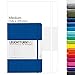 Leuchturm1917 Dotted Journal Medium A5 Bullet Notebook with 9 Pack Black Fineliner Fine Tip and Brush Journaling Pens Set (Dotted, Royal Blue)