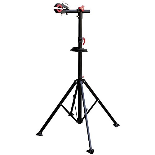 EUFAB 16414 Fahrradständer Profi, mit Stativ, 1,56 Zoll, 151-190 cm, Schwarz