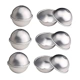 WARMBUY 12 Pcs DIY Metal Bath Bomb Molds, Set of 6