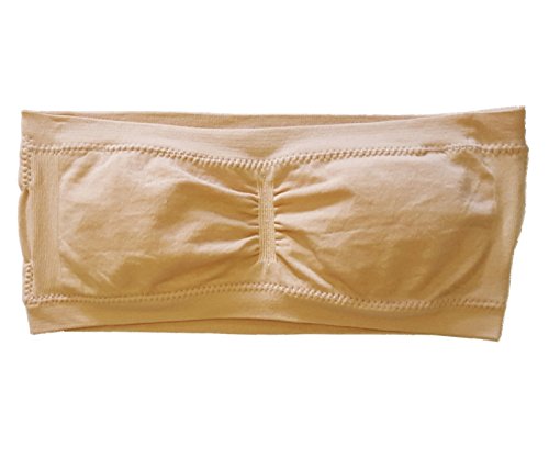 Popular girl s seamless bandeau bra - nude - l