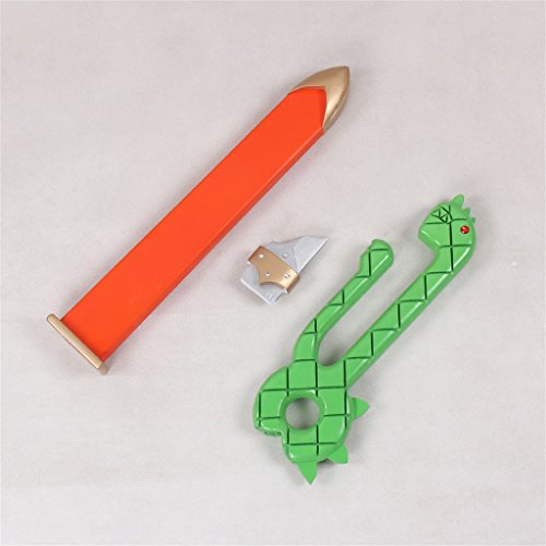 Mtxc The Seven Deadly Sins Cosplay Meliodas Prop Weapon Magic Sword Broken Sword Green - Image 6