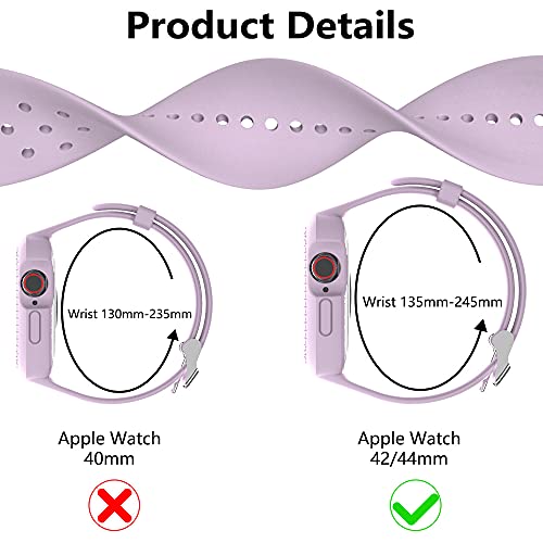 Henpone Smart Watch Bands with Case for Women Girl i-Watch Protect Band Compatible with Apple Watch Diamond Rhinestone Silicone Wristband Strap Series 5 4 3 2 1