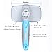 GEEPET Self Cleaning Slicker Brush for Dogs and Cats - Easy to Clean Pet Grooming Brush Removes Mats and Loose Hair with Minimal Effort and Comfort - Suitable for Long or Short Hair (Medium-Large)