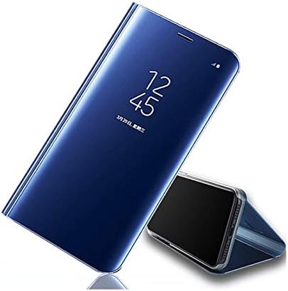 YAAMYA Mirror Flip Cover Clear View Smart Cover Phone S-View Clear, Kickstand FLIP Case for … (Samsung Galaxy Note 8) Blue
