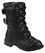 Baby Girls Dual Buckle/Zip Quilted Back Mid Calf Motorcycle Toddler/Infant Winter Boots