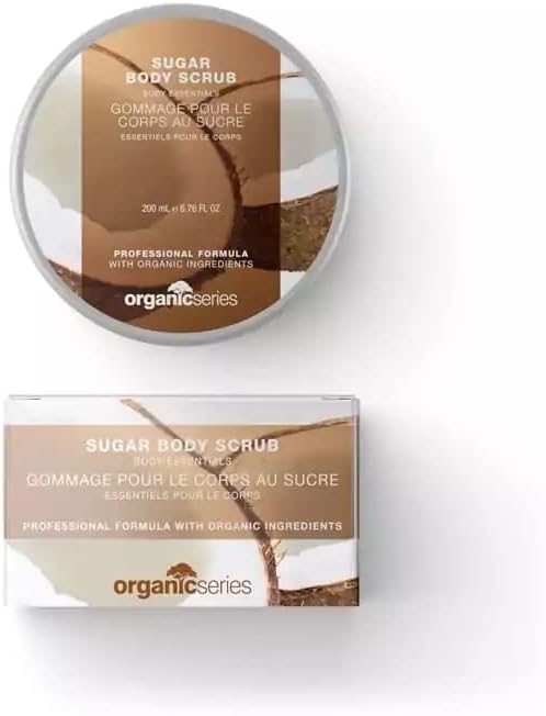 Organic Series Sugar Body Scrub 200ml Gentle Exfoliator Moisturiser Sensitive