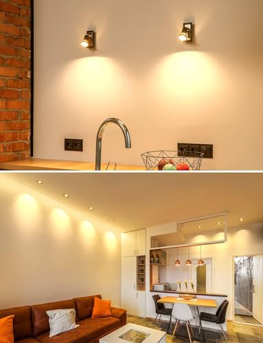 LE GU10 LED, 4 W, 345 lm, LED bulb, 2700 K, warm white, replaces 50 W halogen bulbs, 100° beam angle reflector lamps.