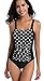 Upopby Vintage Women's Tummy Control Monokini One Piece Swimsuit Retro Bathing Suit Black Spot US 10