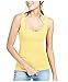 Glamorstar Women's Tank Tops Stretch Round Neck Workout Exercise Yoga Vest Camisole