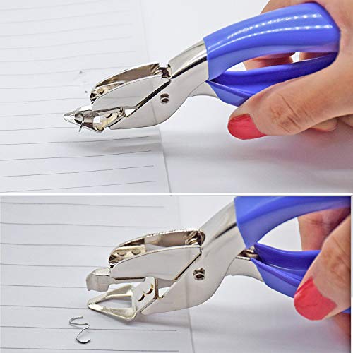Staple removers Staple Pull Office Staple Removal Tool Hand-held Comfort and Energy Saving, no Damage to Paper for Office(Pink and Blue)