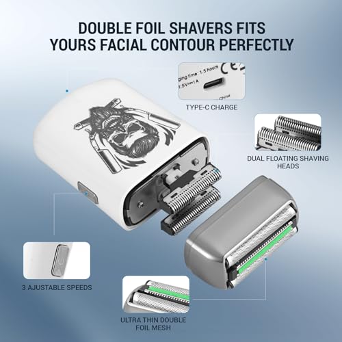 BESTBOMG® Hair Clippers for Men Professional, Beard Trimmer Kits & Sets, Electric Shavers, Hair Clippers & Trimmer Ceramic T-Blade, for Barber, for Gifts