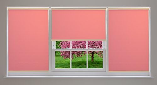 All Design Shades Blackout Room Darkening Polyester Roller Shade/Window Blinds, Pink