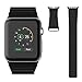 Apple Watch Band, JETech 42mm Genuine Leather Loop with Magnet Lock Strap Replacement Band for Apple Watch 42mm All Models No Buckle Needed (Leather Loop - Black)