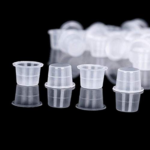 DNHCLL 200PCS #15 Large Disposable Plastic Tattoo Ink Caps Cups For Tattoo Ink Tattoo Supplies.