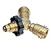 onlyfire 5039 POL Brass Propane Gas Fitting Tee Adapter Splitter Fits for Propane Appliances, Heater, BBQ Grill, Camper, Cylinder