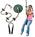 Jungle Gym Kingdom Tree Swing Climbing Rope with Platforms and Disc Swings Seat (Green, 21