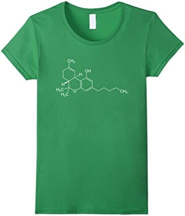 Womens THC Molecule Tetrahydrocannabinol T-Shirt Medium Grass