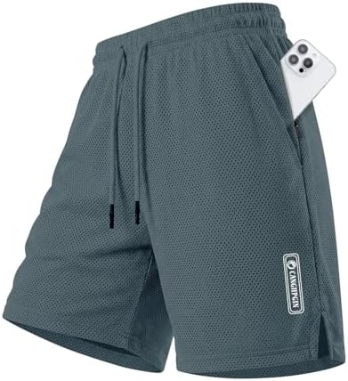 CANGHPGIN 2 Pack Mens Workout Athletic Shorts 7 inch Inseam Quick